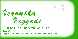 veronika negyedi business card